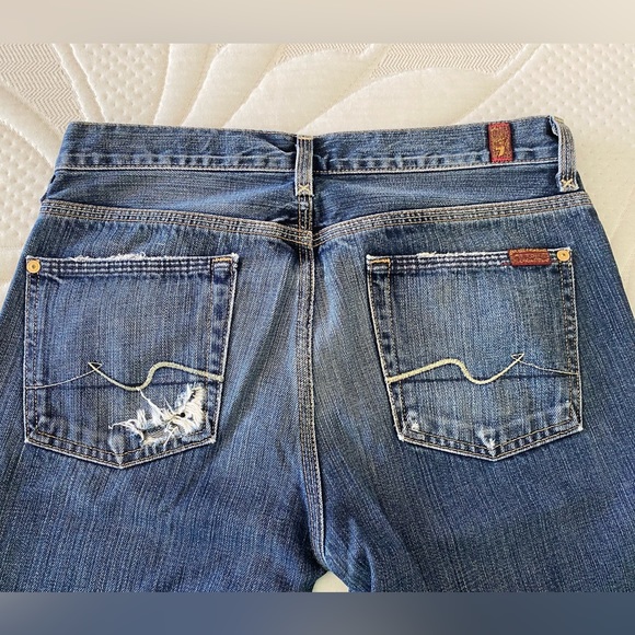 EUC 7 For All Mankind Jagger low rise bootcut women’s jeans size 28 - Picture 2 of 7